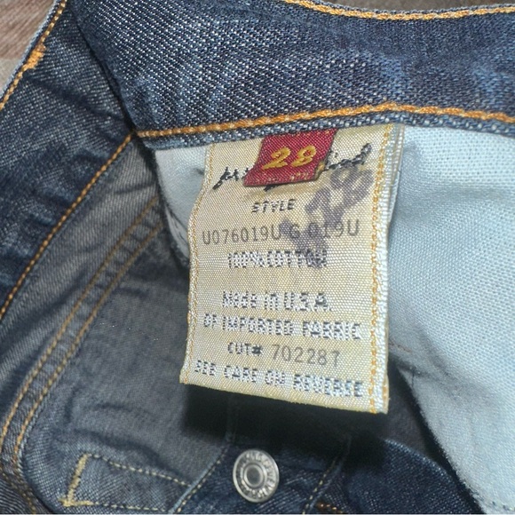 7 For All Mankind Indigo Straight Leg Jeans - Picture 1 of 3